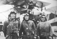 Asisbiz Japanese Navy fighter pilots who on 22 February 1932 scored the first aerial victory in the IJN's history