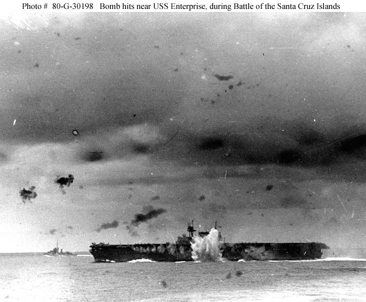 CV 6 USS Enterprise during Battle Santa Cruz 02