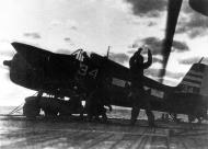 Asisbiz CVL 28 USS Cabot F6F 5 VF 29 white 34 being prepared for a catapult launch 01