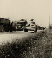 Asisbiz 22 Infanterie Division 11th Army convoy waits for a column of Pazer tanks to pass ebay 01