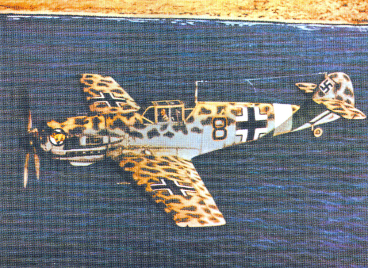 Bf 109E7Trop 8.JG27 (B8+) Elles Libya 1941