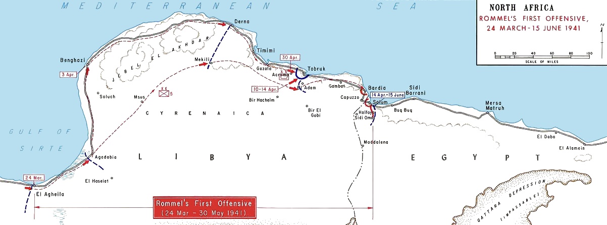 0 Map Field Marshal North Africa campaign Mar Jun 1941 0A