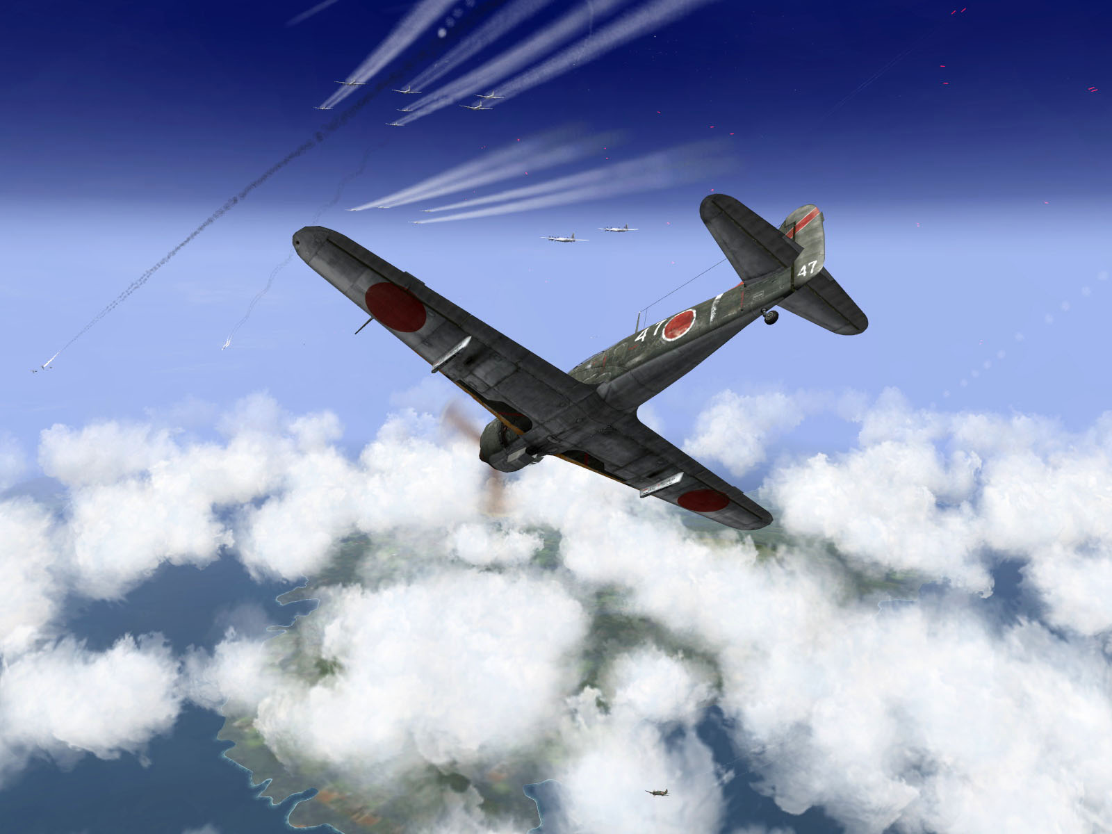 IL2 RO Ki 100 59 Sentai W47 makes rear attack on 20AF B 29s Japan V01
