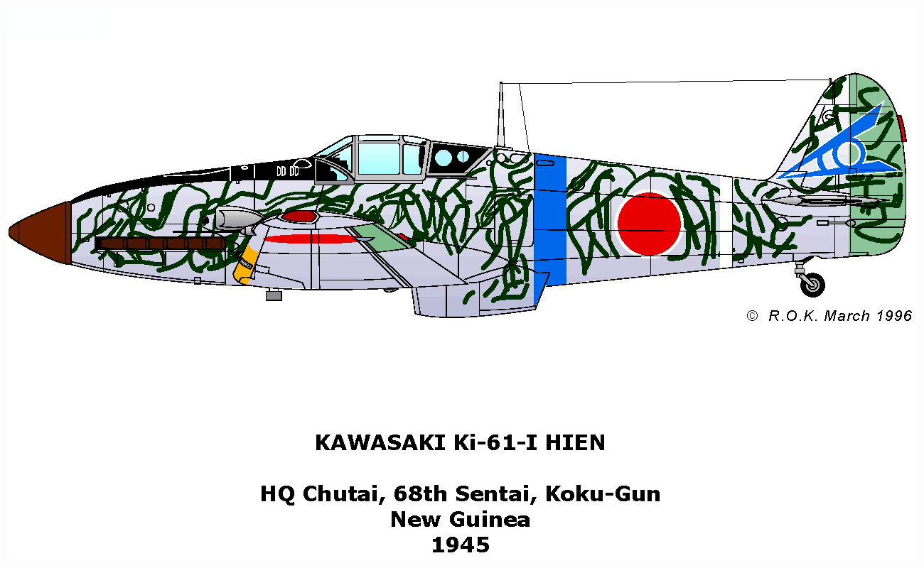 Artwork Tony Ki 61 68 Sentai Hombu B51 Capt Akita Ozonaki New Guinea 1943 0B