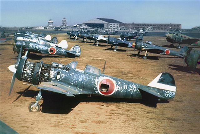 Nakajima Ki 84 Hiko Dai 22 Sentai 1 Chutai W60 Kimpo Korea late 1945 01