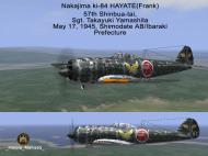 Asisbiz IL2 HM Ki 84 57 Shimbu tai W01 Takayuki Yamashita Kyushu Japan 1945 V0A