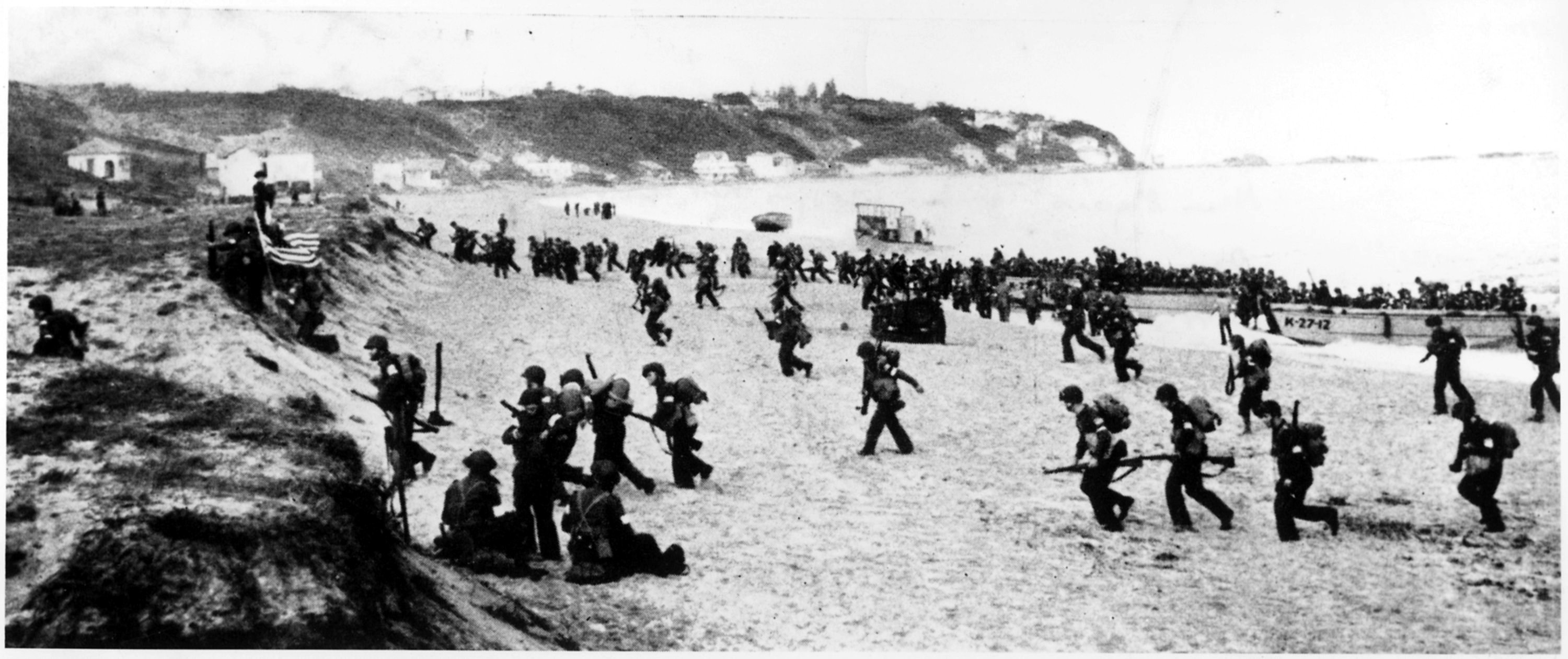 Operation Torch troops hit the beaches