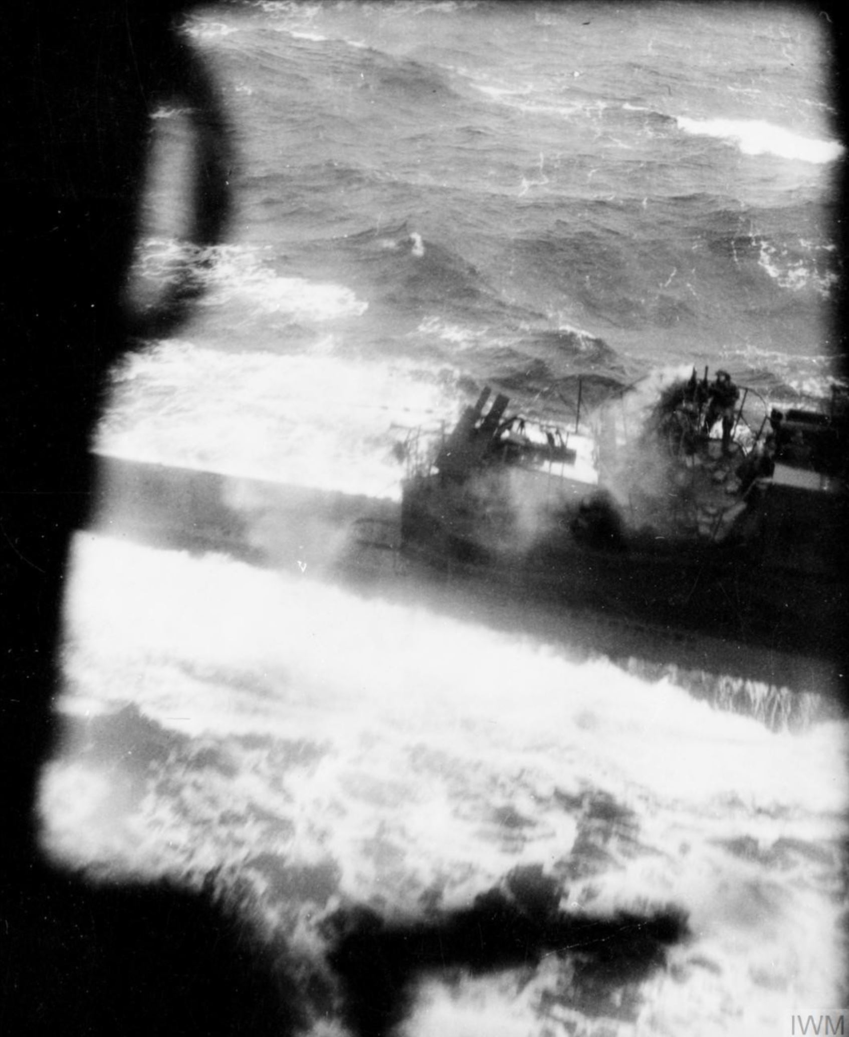 Fleet Air Arm Avenger or Tarpon scores a hit against a German U boat U 288 3rd Apr 1944 A22861