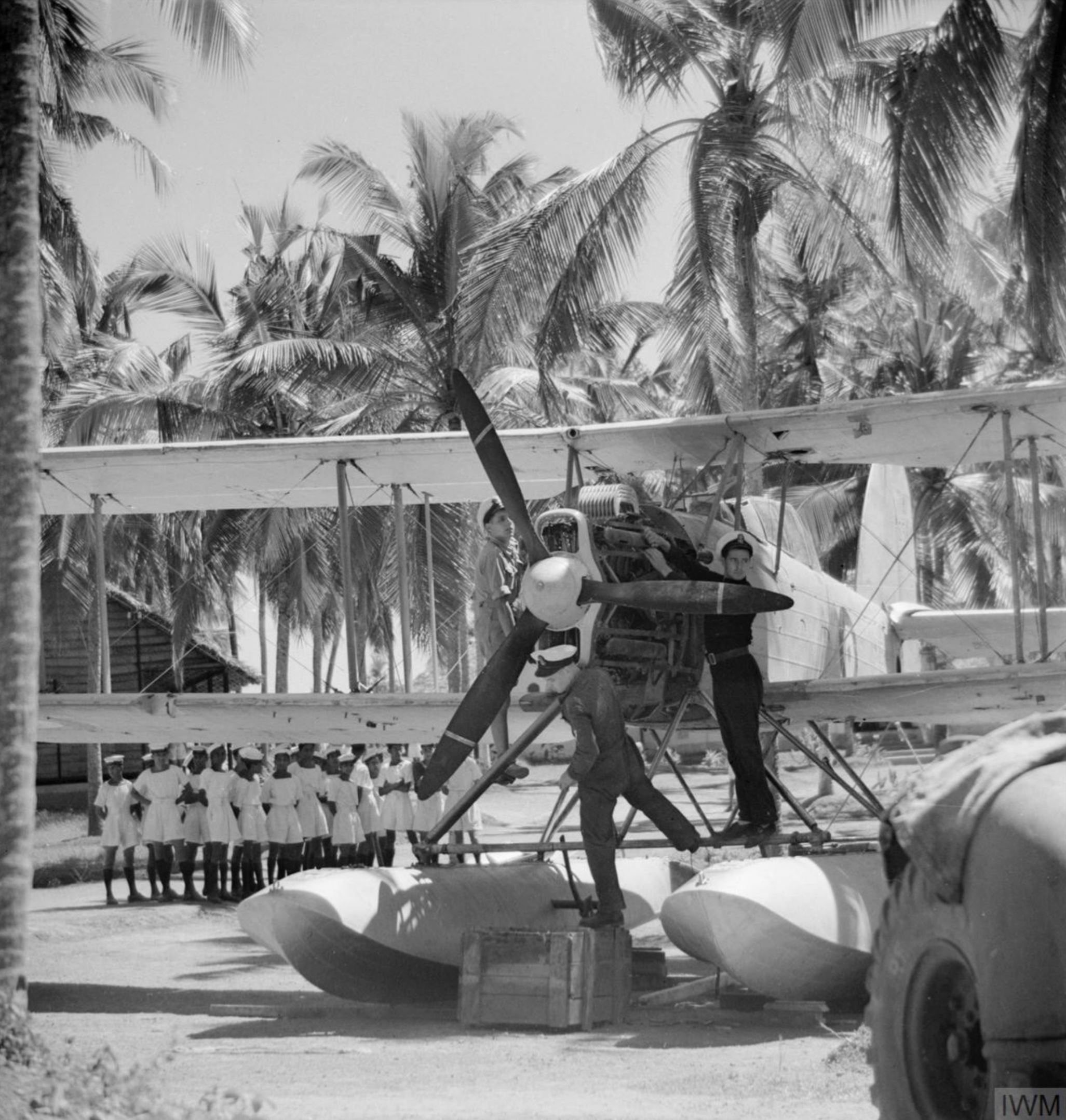 Fleet Air Arm Fairey Seafox at the Royal Naval Aircraft Establishment at Maharagama Ceylon IWM A22229