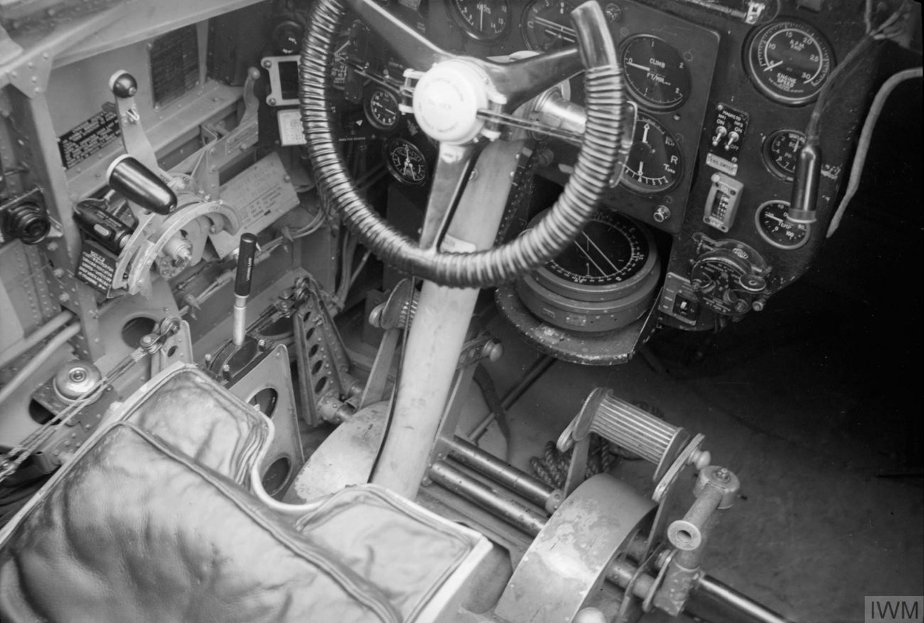 Fleet Air Arm Supermarine Walrus cockpit IWM A19539