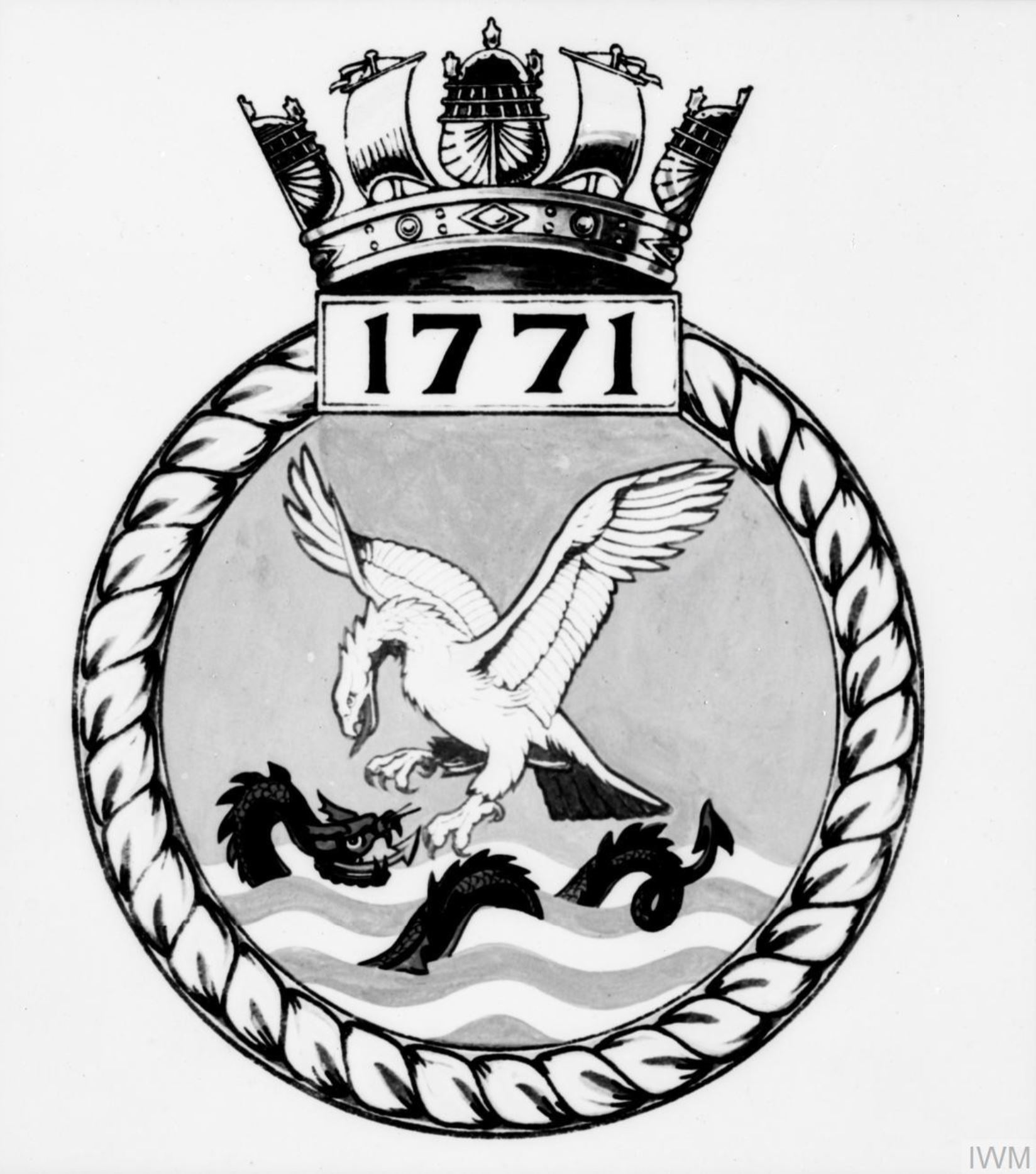 Fleet Air Arm crest of 1771 Squadron IWM A26798