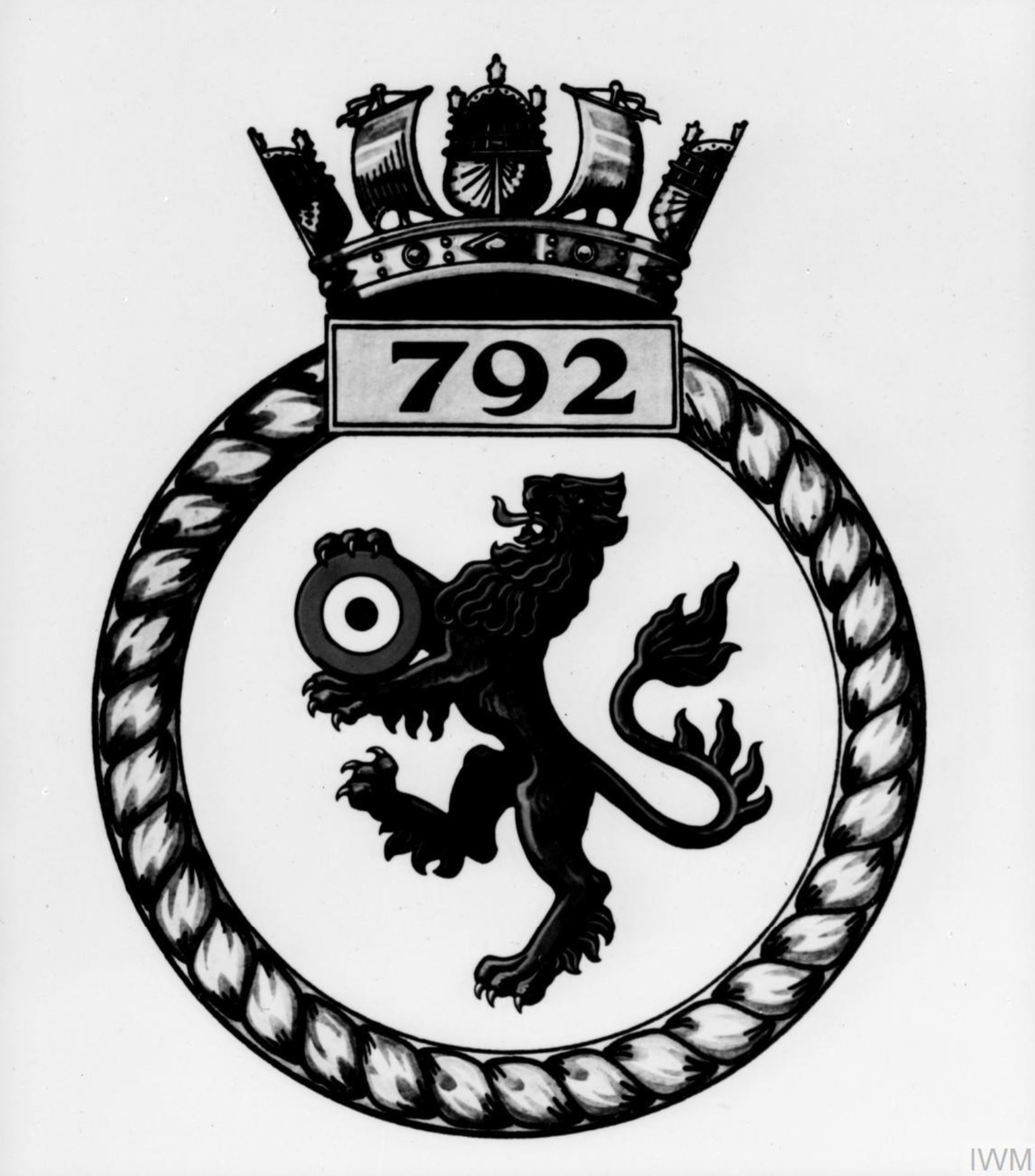 Fleet Air Arm crest of 792 Squadron IWM A28147