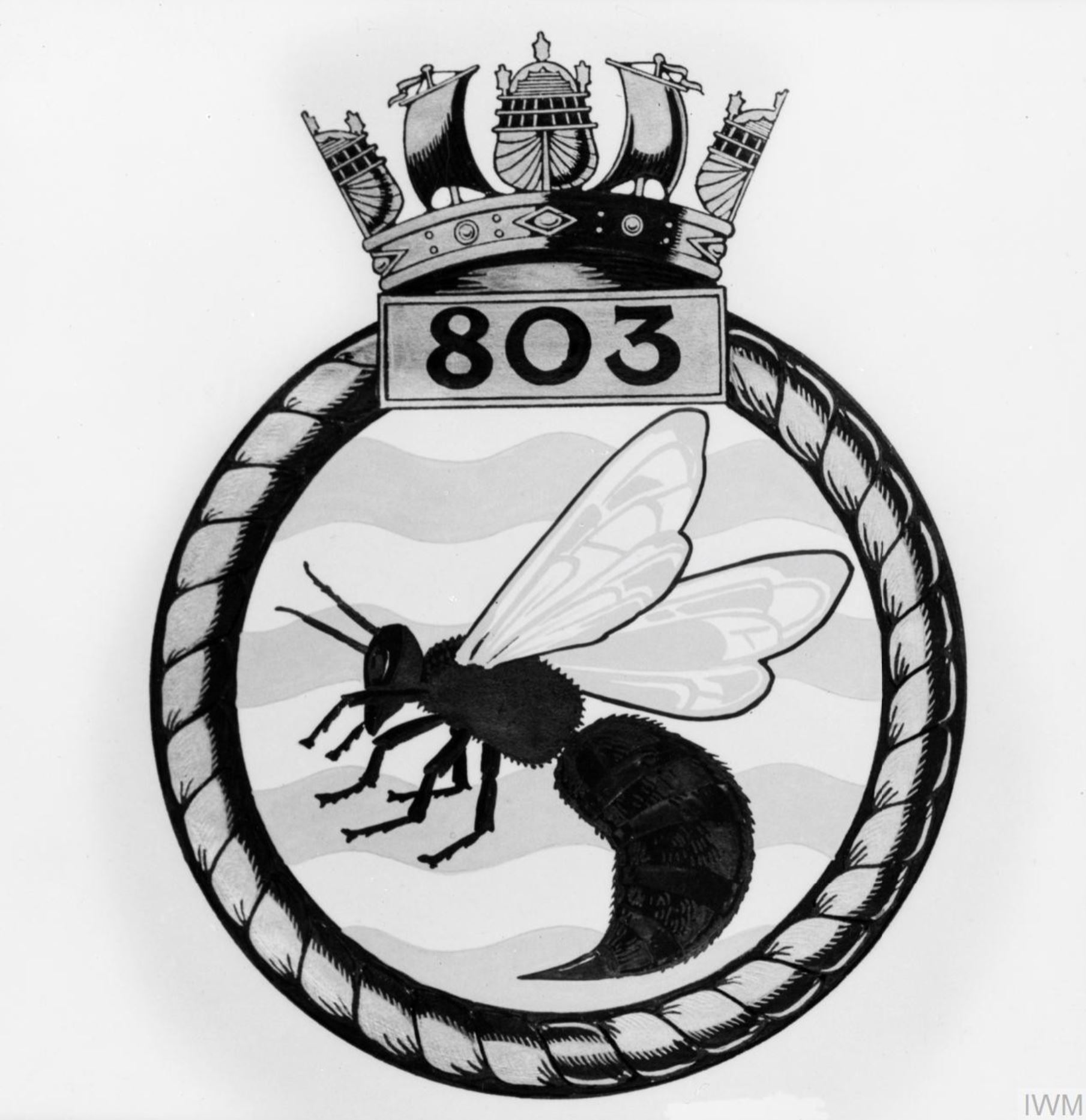 Fleet Air Arm crest of 803 Squadron IWM A26774