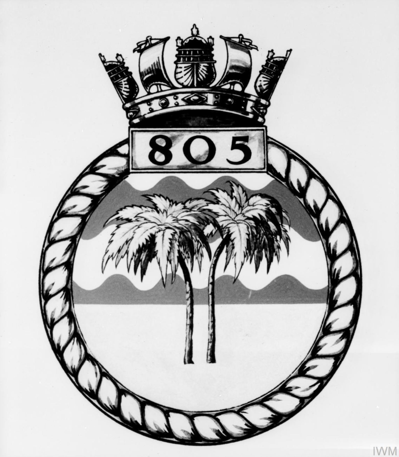 Fleet Air Arm crest of 805 Squadron IWM A26776