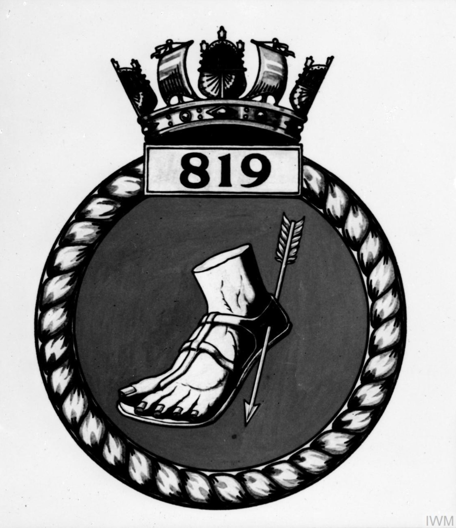 Fleet Air Arm crest of 819 Squadron IWM A28149