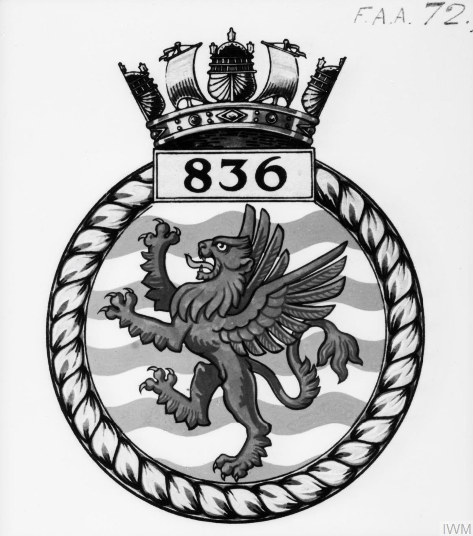 Fleet Air Arm crest of 836 Squadron IWM A26785