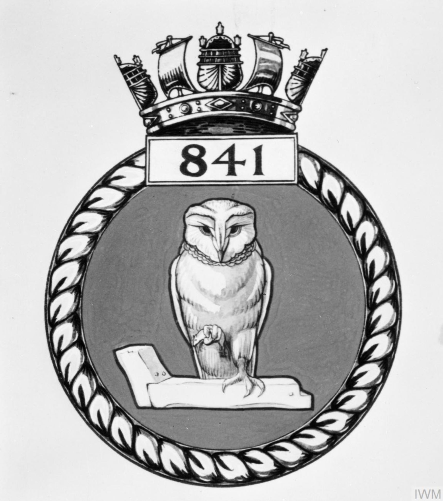 Fleet Air Arm crest of 841 Squadron IWM A31109