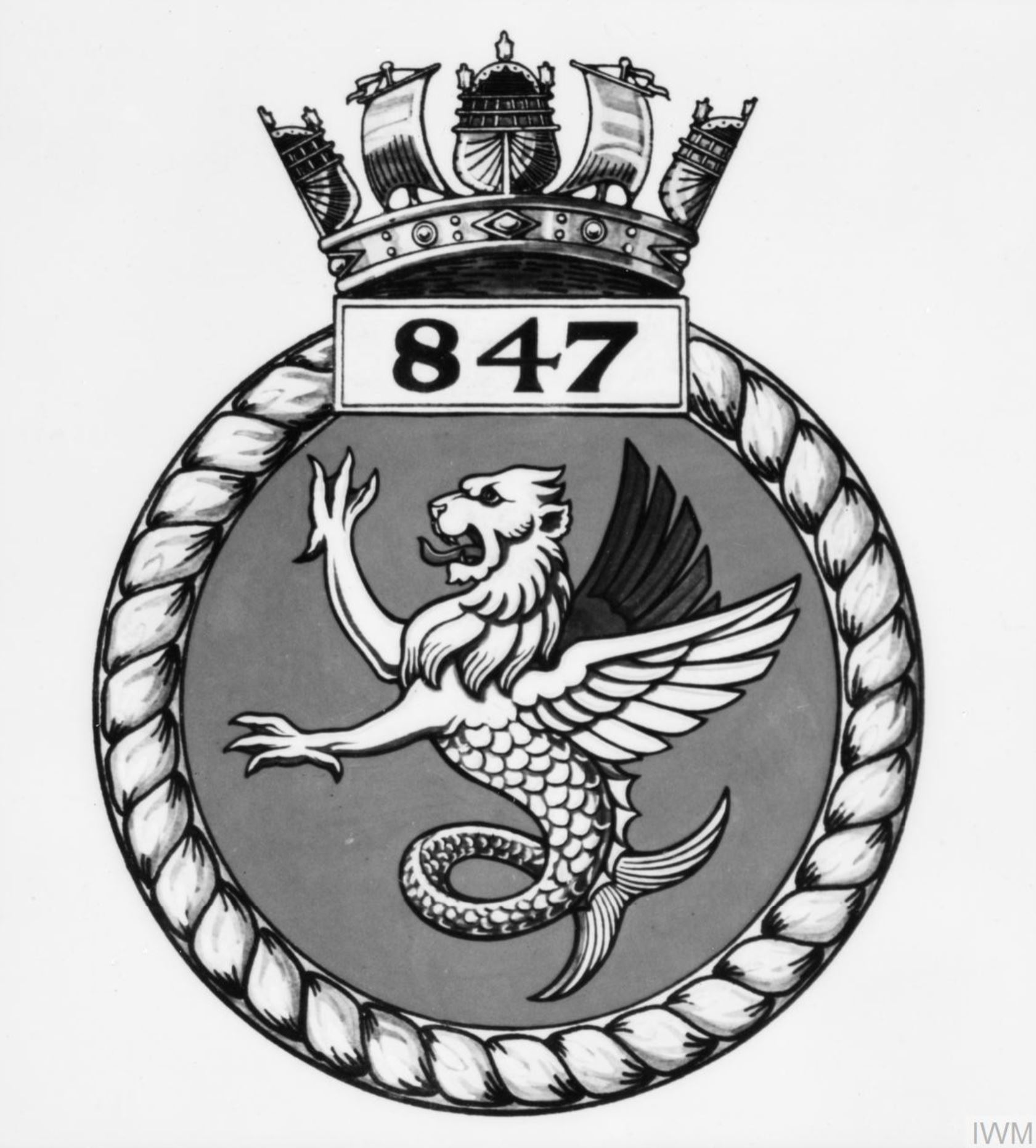 Fleet Air Arm crest of 847 Squadron IWM A26786