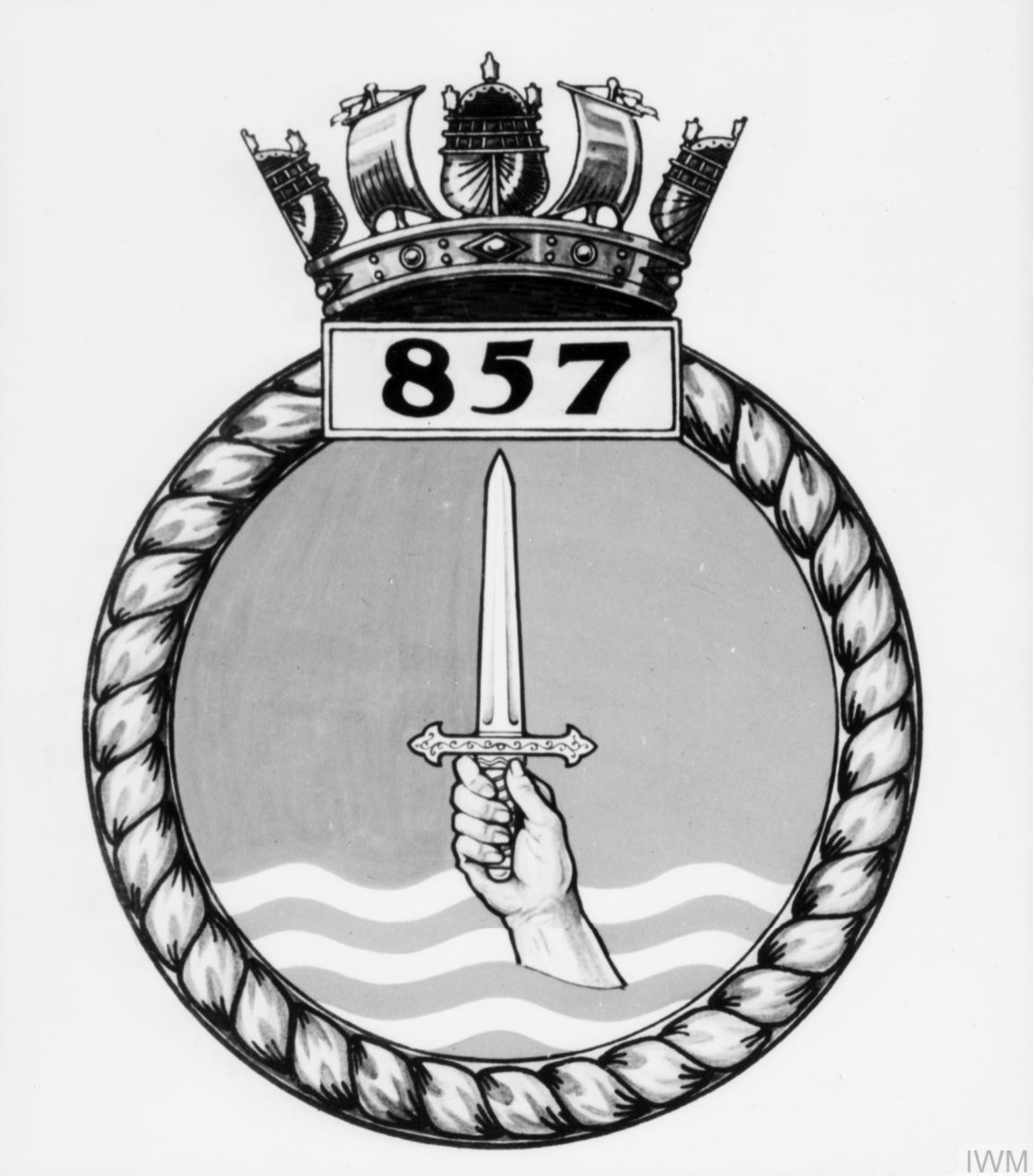 Fleet Air Arm crest of 857 Squadron IWM A26787