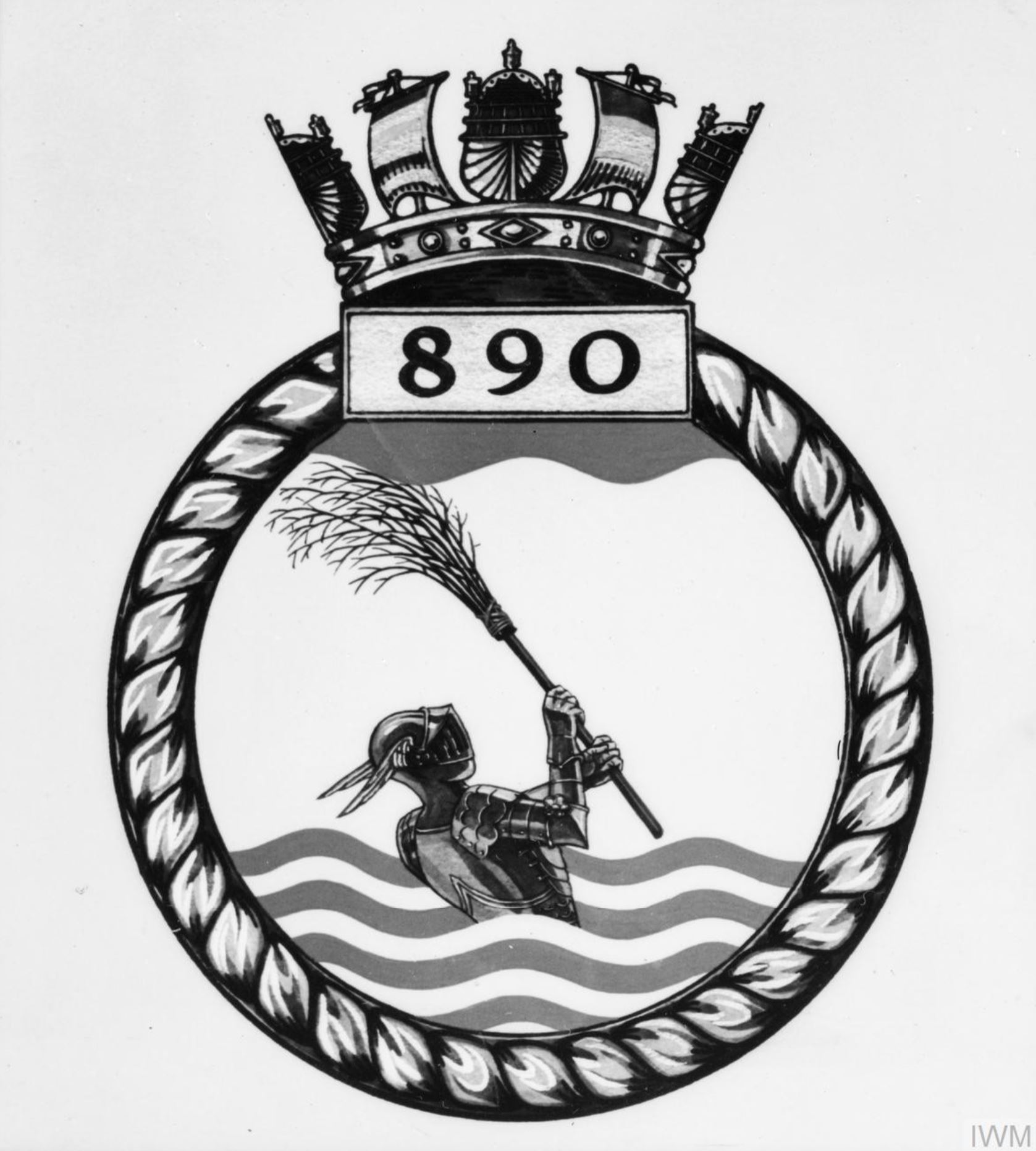 Fleet Air Arm crest of 890 Squadron IWM A26792