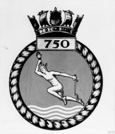 Asisbiz Fleet Air Arm crest of 750 Squadron IWM A28146