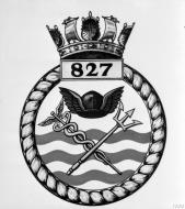 Asisbiz Fleet Air Arm crest of 827 Squadron IWM A31106
