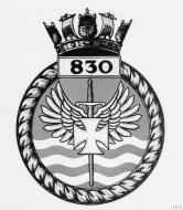 Asisbiz Fleet Air Arm crest of 830 Squadron IWM A26783