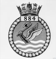 Asisbiz Fleet Air Arm crest of 884 Squadron IWM A26788