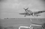 Asisbiz Fleet Air Arm 807NAS Fairey Fulmar landing aboard HMS Ark Royal 1941 IWM A3764