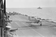 Asisbiz Fleet Air Arm 807NAS Fairey Fulmar taking off from HMS Ark Royal Apr 1941 IWM A3737