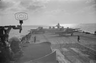 Asisbiz HMS Ark Royal Fairey Fulmars 807NAS foreground n Blackburn Skuas 800NAS onboard Apr 1941 IWM A3756