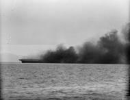 Asisbiz HMS Ark Royal torpedoed by the German U boat U 81 off Gibraltar sank 14th Nov 1941 IWM A6325