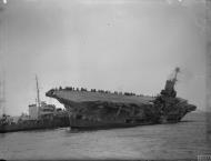 Asisbiz HMS Ark Royal torpedoed by the German U boat U 81 off Gibraltar sank 14th Nov 1941 IWM A6333
