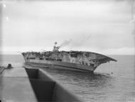 Asisbiz HMS Ark Royal torpedoed by the German U boat U 81 off Gibraltar sank 14th Nov 1941 IWM A6335