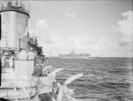 Asisbiz RN carrier HMS Ark Royal and a destroyer HMS Kelvin arriving off Gibraltar Nov 1940 IWM A2306