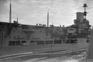 Asisbiz RN carrier HMS Ark Royal close to HMS Kelvin off Sardina Nov 1940 IWM A2377