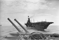 Asisbiz RN carrier HMS Ark Royal close to HMS Kelvin off Sardina Nov 1940 IWM A2379
