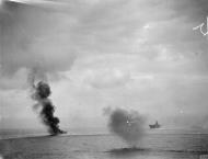 Asisbiz RN carrier HMS Ark Royal during Italian torpedo bomber raid during Operation Halberd to Malta IWM A5634