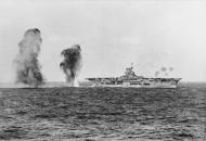 Asisbiz RN carrier HMS Ark Royal during an attack by Italian aircraft Battle of Cape Spartivento off Sardinia IWM A2385