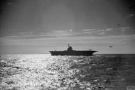 Asisbiz RN carrier HMS Ark Royal landing aircraft off Sardina Nov 1940 IWM A2364