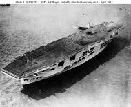 Asisbiz RN carrier HMS Ark Royal photographed immediately after launching 13 April 1937 NH97585