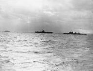 Asisbiz RN carrier HMS Ark Royal with HMS Manchester in the Mediterranean Nov 1940 IWM A2327