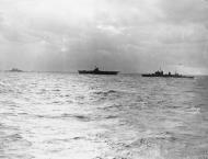 Asisbiz RN carrier HMS Ark Royal with HMS Manchester in the Mediterranean Nov 1940 IWM A2327