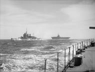 Asisbiz RN carrier HMS Ark Royal with HMS Renown off Gibraltar Nov 1941 IWM A4015