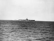 Asisbiz RN carrier HMS Ark Royal with HMS Sheffield off Sardinia 27th Nov 1940 IWM A2326