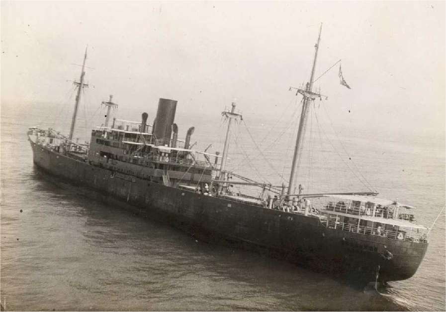 SS Hannover listing before her capture on 6 March 1940 later became HMS Audacity 02