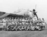 Asisbiz Fleet Air Arm Avenger and crew aboard HMS Empress far east Mar 1945 A27956