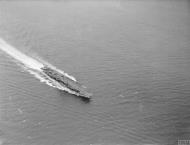 Asisbiz Fleet Air Arm 820NAS Fairey Albacore above HMS Formidable practise torpedo drops off Mombasa 25th May 1942 IWM A10528