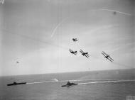 Asisbiz Fleet Air Arm 820NAS Fairey Albacores get the go around signal from HMS Formidable IWM A11630