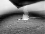Asisbiz Fleet Air Arm Avenger attacking a German U boat 3rd Apr 1944 IWM A22860